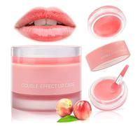 find back Scrub labbra, Maschera Labbra 2 in 1, per dormire con peptide di collagene, Idratante per Riparare le Labbra Secche, Desquamate e Screpolate (Pesca)