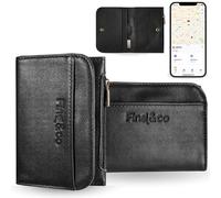 Find&co Portafoglio Uomo Slim con Vano AirTag, Compatibile Smart Tag Android, Porta Carte e Monete in Vera Pelle RFID Schermato, 8 Carte Antifurto, Tasca Segreta, Design Elegante Classico
