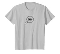 Find Joy Lente d'Ingrandimento Ispiratrice Maglietta, Bambini, Argento, 12 Anni