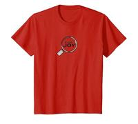 Find Joy Lente d'Ingrandimento Ispiratrice Maglietta, Bambini, Rosso, 10 Anni