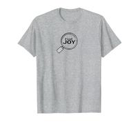 Find Joy Lente d'Ingrandimento Ispiratrice Maglietta, Uomo, Grigio Melange, 6XL