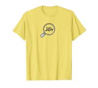 Find Joy Lente d'Ingrandimento Ispiratrice Maglietta, Uomo, Limone, XL