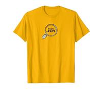 Find Joy Lente d'Ingrandimento Ispiratrice Maglietta, Uomo, Oro Brillante, 3XL