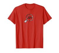 Find Joy Lente d'Ingrandimento Ispiratrice Maglietta, Uomo, Rosso, XL