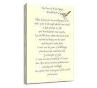 Find Peace in the Wild Print - Mountain Landscape Wall Art with Uplifting Text, Home Office Decor(Framed,12x18inch(30x45cm))