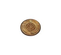 Find Something Different - Piatto porta incenso e supporto per Cone in legno grezza, 10 cm Ohm