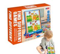 Find The Difference Games, Fun Picture Puzzle Cards, 5.91x3.94 Inches Educational Interactive Toys, Preschool School Playtime, Hand-Eye Coordination, Travel Skill Development