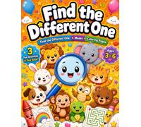 Find the Different One: Fun Preschool Activity Book with Mazes & Coloring Pages for Kids Ages 3-6