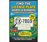 Find The License Plate Word & Number Search Puzzle Book For Teens, Adults & Seniors: Brain Games Large Print | 100 Puzzles, 4000 Number Plate Formats ... Gift For Christmas, Holiday, Relax & Birthday