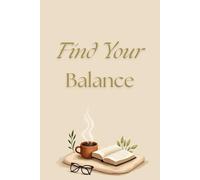 Find Your Balance: Abstract coffee styled Blank lined Notebook