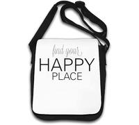 Find Your Happy Place Borsa a tracolla Bianco