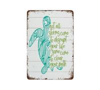 Find Your Path Through the Storm Vintage Metal Sign Motivational Tin Plaque for Home Office Study Room Wall Art 8 X 12 Inch