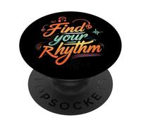 Find Your Rhythm Music Headphones Lover PopSockets PopGrip Adesivo