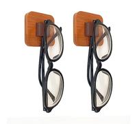 FINDAMAZE Porta Occhiali da Sole - Organizzatore per Occhiali da Sole in Legno Portaocchiali da Sole da Appendere Espositore per Occhiali(2 Pezzi, Colore Legno-Corti)