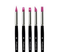 Findartle pennelli pittura in silicone, 5 strumenti per modellare la creta in gomma siliconica per modellare, artigianali, ceramiche, roccia, scultura, nail art,argilla (Taglia 8)