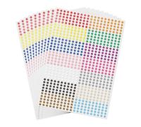 FINDAT 7000 adesivi multicolore a pois, 6 mm, etichette adesive per | Autoadesivo, impermeabile, scrivibile, colorato vuoto cerchio adesivo, per classe inventario scuola vendita prezzo cartellino