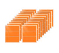 FINDAT Etichette adesive rettangolari arancioni, 102 x 51 mm, in vinile, impermeabili, autoadesive, rimovibili, per ufficio, magazzino, affari, confezione da 60