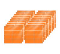 FINDAT Etichette adesive rettangolari arancioni, 40 x 19 mm, in vinile, impermeabili, autoadesive, rimovibili, per ufficio, casa, lavoro, confezione da 160