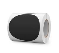 FINDAT Etichette Adesive Rotonde Autoadesive 100 mm Nero - Rotolo da 300 pezzi Vinile per Ufficio, Scuola e Trasloco
