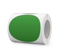 FINDAT Etichette Adesive Rotonde Autoadesive 100 mm Verde - Rotolo da 300 pezzi Vinile per Ufficio, Scuola e Trasloco