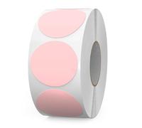 FINDAT Etichette Adesive Rotonde Autoadesive 38 mm Rosa - Rotolo da 1000 pezzi Vinile per Ufficio, Scuola e Trasloco