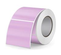 FINDAT Etichette Termiche Viola 50 X 50 mm Rotolo Vinile Impermeabile Adesivo Termico Quadrato Etichette Stampabili per Ufficio Designs Codice a Barre Spedizione 500 Pezzi