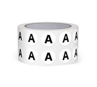 FINDAT Lettera A Dot Sticker 13 mm autoadesivo vinile impermeabile lettere maiuscole alfabeto rotondo etichette per magazzini scuole fabbriche commerciali 1000 pezzi