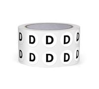 FINDAT Lettera D Dot Sticker 13 mm autoadesivo vinile impermeabile lettere maiuscole alfabeto rotondo etichette per magazzini scuole fabbriche commerciali 1000 pezzi