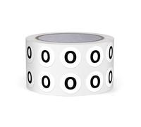 FINDAT Lettera O Dot Sticker 13 mm autoadesivo vinile impermeabile lettere maiuscole alfabeto rotondo etichette per magazzini scuole fabbriche commerciali 1000 pezzi