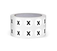 FINDAT Lettera X Dot Sticker 13 mm autoadesivo vinile impermeabile lettere maiuscole alfabeto rotondo etichette per magazzini scuole fabbriche commerciali 1000 pezzi