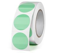 FINDAT Verde Etichette Termiche Rotonde 25 mm Etichette Autoadesive per Stampanti Circolare Vinile Impermeabile Punti Adesivi per Ufficio Logo Design QR Spedizione 500 Pezzi