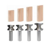 FindBuyTool - Set di 4 punte per fresa con codolo da 1/2 pollice, per Festool DF700 Dominos, punte in carburo di tungsteno, per lavori manuali e progetti fai da te, D8, D10, D12, D14