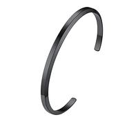 FindChic Bracciale da Donna e Ragazza, Aperto, Regolabile, in Acciaio Inossidabile, Sottile, Con Nodo Torsade, Catena in Acciaio/Placca Oro Dorato/Oro Rosa/Nero, Taglia Unica, Lega