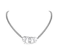 FindChic Collana con Manette per Uomo e Donna Regalo Di Gioielli con Manette Personalizzate Acciaio Inossidabile 316l Collana con Ciondolo con Manette con Serratura a Catena