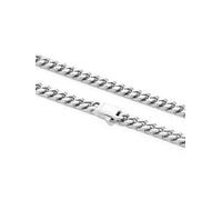 FindChic Collana Donna in Acciaio Inossidabile a Catena Cubana Miami Chunky Colore Argento Collana Acciaio Donna Spessa 5mm Lunghezza 51cm Stile Punk Gioiello da Festa Regalo Ragazza