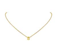 FindChic Collana donna lettera S collana monogramma in acciaio inossidabile oro 18k per donna Collana con ciondolo iniziale piccola lettera collana iniziale S