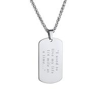 FindChic Medagliette per Cani Personalizzate per Uomo Collana con Medaglietta Identificativa in Acciaio Inossidabile Gioielli Medagliette per Cani Militari