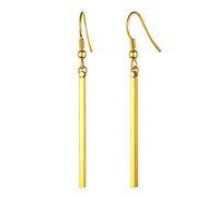 FindChic Orecchini Donna Oro Orecchini Pendenti Donna a Barra in Acciaio Inossidabile Ipoallergenico Regalo Confezione