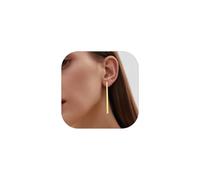 FindChic Orecchini Oro Pendenti Donna in Acciaio Inossidabile Orechini Donna Lunghi Verticali a Barra Regalo Confezione