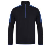 Finden & Hales Midlayer Pannello a contrasto Cerniera ad un quarto Uomo (RW9578)