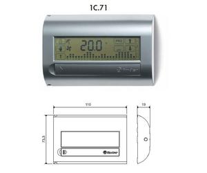 FINDER 1C.71.9.003.0207 CRONOTERMOSTATO DA PARETE TOUCH SCREEN PERLA