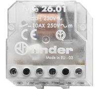 Finder 26.01.8.012.0000 Relè a impulso Incasso 1 NA 12 V/AC 10 A 2500 VA 1 pz
