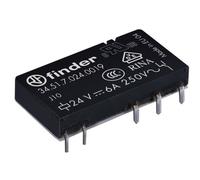 Finder 34.51.7.024.0019 Relè per PCB 24 V/DC 6 A 1 scambio 1 pz.