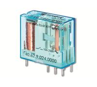 FIN 40.62.9 12V1 - Relè print a innesto, 2 CO, 10 A, AgSnO2, 12 V CC