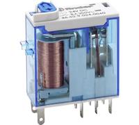 Finder 465290240074 - Relé a spina 2RT 8 A 24 Vdc con pulsante per prova manuale e indicatore meccanico/doppio LED AgNi