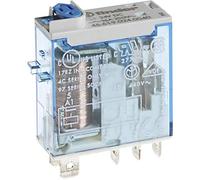 Finder 466190240040 - Relé a spina 1 RT 16 A 24 Vdc con pulsante per prova manuale e indicatore meccanico, terminale faston AgNi