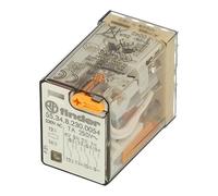 Finder 553482300054 - Relé a spina 4RT 7 A 230 Vac con pulsante per prova manuale/indicatore meccanico/LED