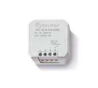 Finder Alimentatore Tipo 01C.02.8.230.0300 per Cronotermostato BLISS WiFi 1C.91 e Tipo 1C.61 next. Alternativa all'alimentazione a batterie. Potenza nominale 2 W. Tensione alimentazione 110…230 V AC