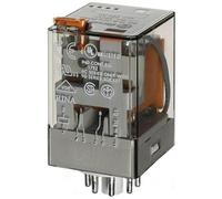 FIN 60.12.8 12V - Relè industriale, 2 contatti da 10 A, 8 poli, 12 V c.a.