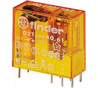 finder Relè a spina, 230 V AC, 1 W, 16 A, 1 pezzo, 40.61.8.230.0000 (2 pezzi di relè a pressione/pressione)